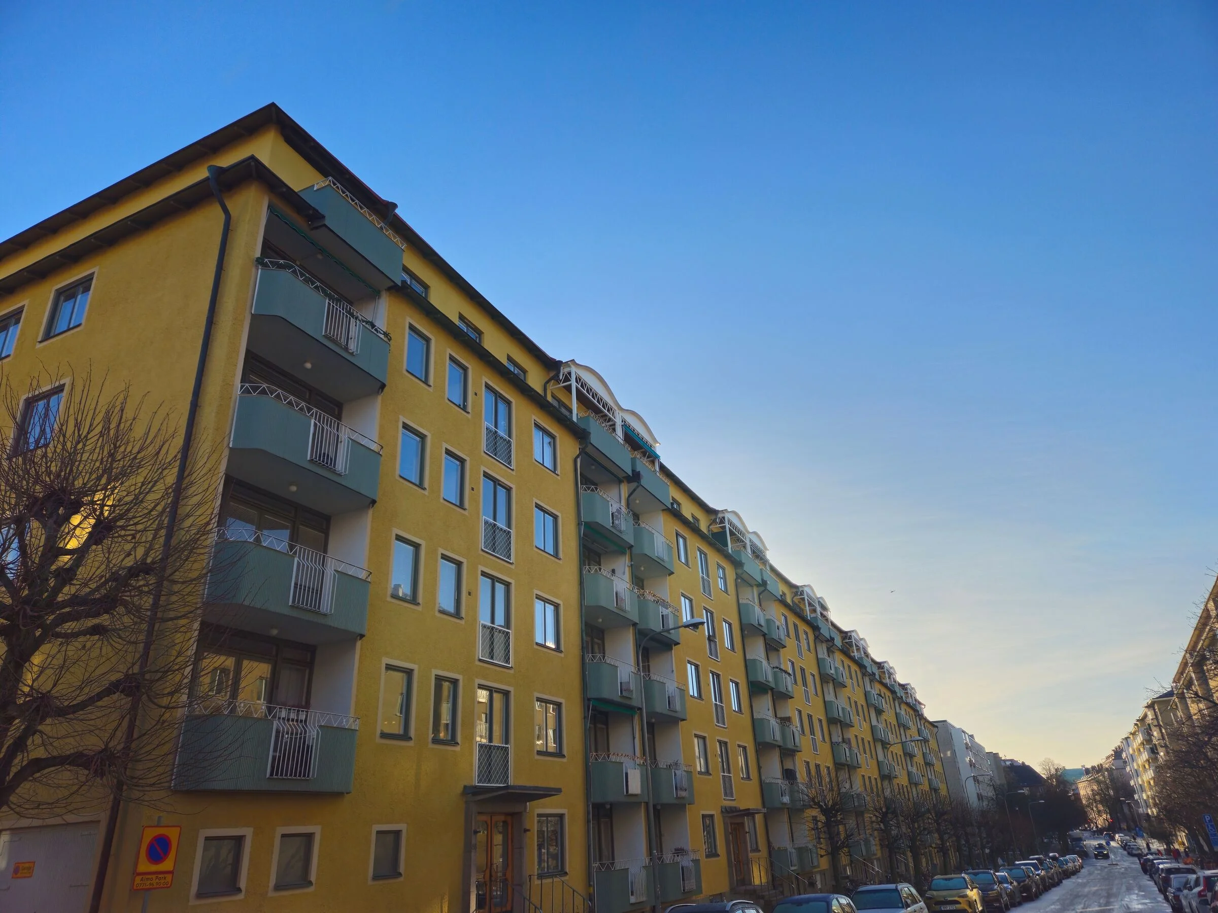 balkongrenovering på artillerigatan i Stockholm